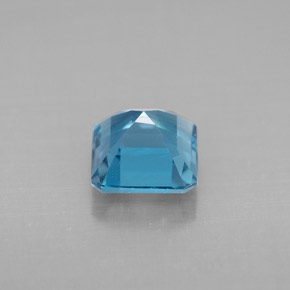 Topacio azul natural de 1,36 ct, corte esmeralda, VVS-VS
