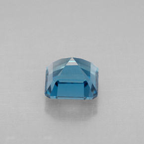Topacio azul natural de 1,44 ct, corte esmeralda, VVS-VS