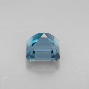 Topacio azul natural de 1,50 ct, corte esmeralda, VVS-VS