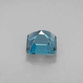 Topacio azul natural de 1,35 ct, corte esmeralda, VVS-VS