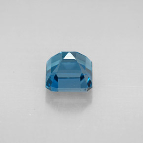 Topacio azul natural de 1,61 ct, corte esmeralda, VVS-VS