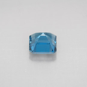 Topacio azul natural de 1,37 ct, corte esmeralda, VVS-VS