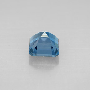 Topacio azul natural de 1,59 ct, corte esmeralda, VVS-VS
