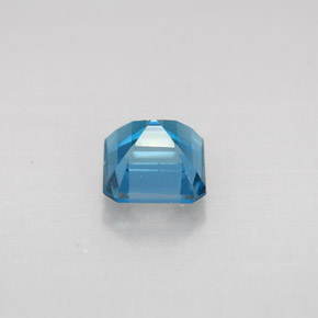 Topacio azul natural de 1,48 ct, corte esmeralda, VVS-VS