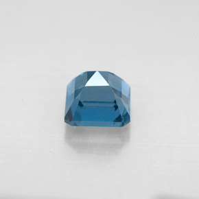 Topacio azul natural de 1,60 ct, corte esmeralda, VVS-VS