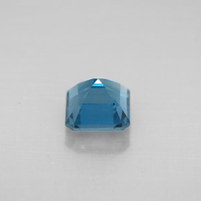 Topacio azul natural de 1,47 ct, corte esmeralda, VVS-VS