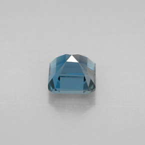 Topacio azul natural de 1,61 ct, corte esmeralda, VVS-VS