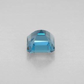 Topacio azul natural de 1,52 ct, corte esmeralda, VVS-VS