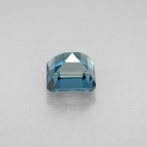 Topacio azul natural de 1,54 ct, corte esmeralda, VVS-VS