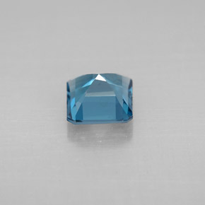 Topacio azul natural de 1,38 ct, corte esmeralda, VVS-VS