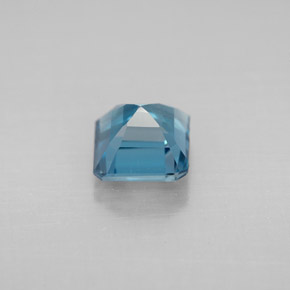 Topacio azul natural de 1,57 ct, corte esmeralda, VVS-VS