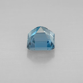 Topacio azul natural de 1,57 ct, corte esmeralda, VVS-VS