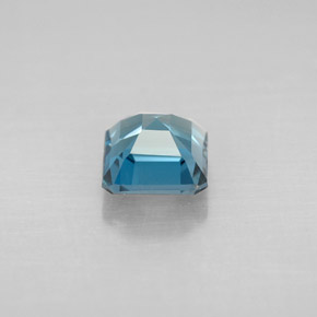 Topacio azul natural de 1,45 ct, corte esmeralda, VVS-VS