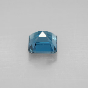 Topacio azul natural de 1,50 ct, corte esmeralda, VVS-VS