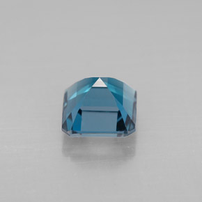 Topacio azul natural de 1,51 ct, corte esmeralda, VVS-VS