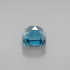 Topacio azul natural de 1,77 ct, corte esmeralda, VVS-VS