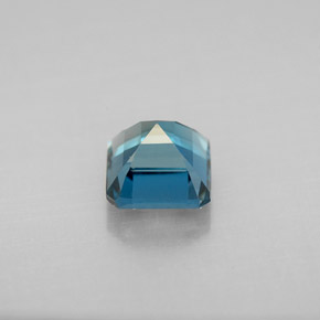 Topacio azul natural de 1,51 ct, corte esmeralda, VVS-VS