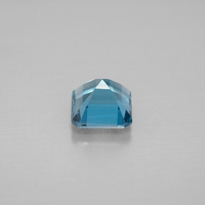Topacio azul natural de 1,38 ct, corte esmeralda, VVS-VS