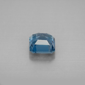 Topacio azul natural de 1,46 ct, corte esmeralda, VVS-VS