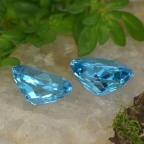 Gemas de topacio azul natural de 4,71 ct, corte óvalo, VVS-VS