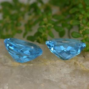 Gemas de topacio azul natural de 4,65 ct, corte óvalo, VVS-VS