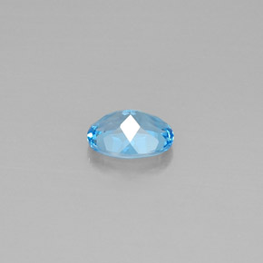 Topacio azul natural de 2,23 ct, corte óvalo, VVS-VS