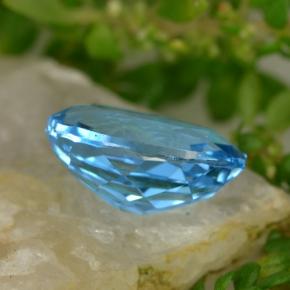 Topacio azul natural de 2,34 ct, corte óvalo, VVS