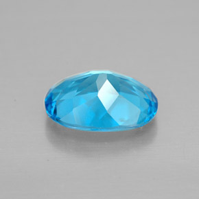 Topacio azul natural de 2,09 ct, corte óvalo, VVS-VS