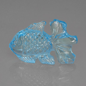 Topacio azul natural de 17,84 ct, transparente, transparente / translúcido