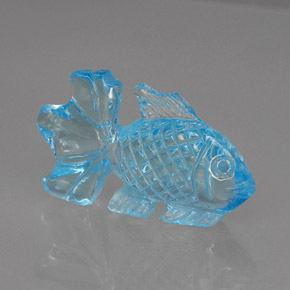 Topacio azul natural de 17,84 ct, transparente, transparente / translúcido