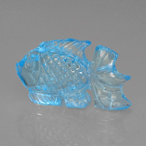 Topacio azul natural de 18,94 ct, transparente, transparente / translúcido