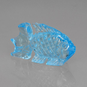 Topacio azul natural de 18,94 ct, transparente, transparente / translúcido