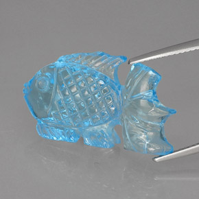 Topacio azul natural de 18,94 ct, transparente, transparente / translúcido