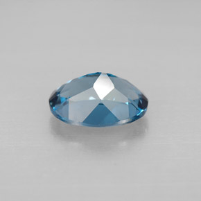 Topacio azul natural de 2,07 ct, corte óvalo, VVS