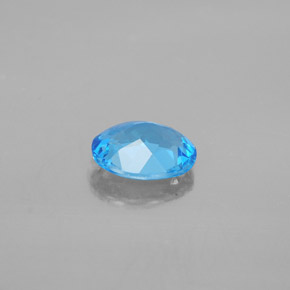 Topacio azul natural de 2,08 ct, corte óvalo, VVS-VS