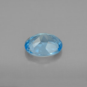 Topacio azul natural de 2,38 ct, corte óvalo, VVS