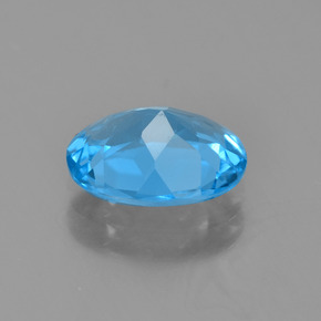 Topacio azul natural de 1,98 ct, corte óvalo, VVS