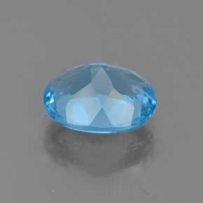 Topacio azul natural de 2,40 ct, corte óvalo, VVS