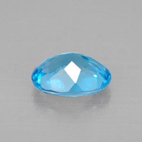 Topacio azul natural de 2,18 ct, corte óvalo, VVS