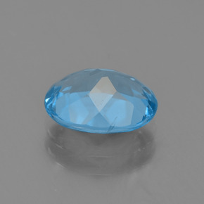 Topacio azul natural de 2,26 ct, corte óvalo, VVS
