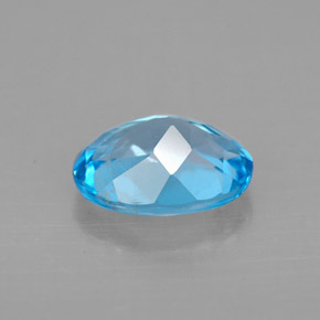 Topacio azul suizo natural de 2,21 ct, corte óvalo, VS