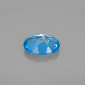 Topacio azul natural de 2,13 ct, corte óvalo, VVS
