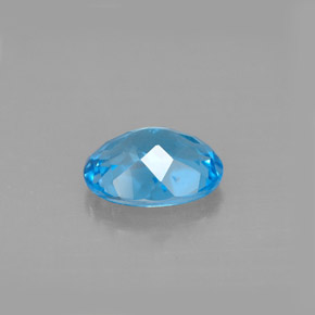 Topacio azul natural de 2,22 ct, corte óvalo, VVS-VS