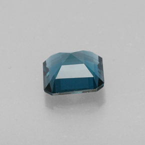 Topacio azul natural de 1,56 ct, corte esmeralda, VVS-VS