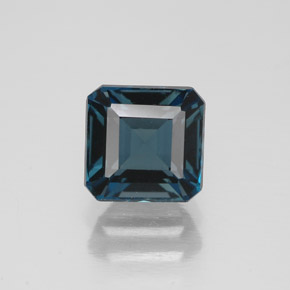 Topacio azul natural de 1,91 ct, corte esmeralda, VVS