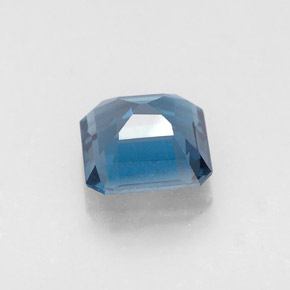 Topacio azul natural de 1,62 ct, corte esmeralda, VVS