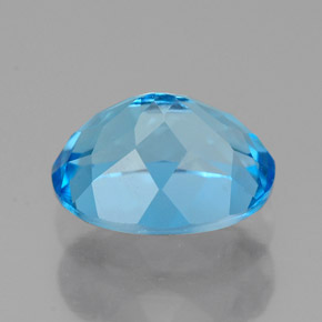 Topacio azul natural de 2,66 ct, corte óvalo, VVS