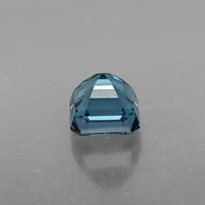 Topacio azul natural de 1,12 ct, corte esmeralda, VS