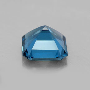 Topacio azul natural de 1,91 ct, corte esmeralda, VS