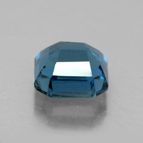 Topacio azul natural de 2,50 ct, corte esmeralda, VS